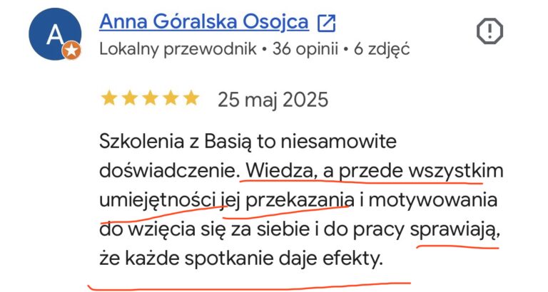 Opinia - Anna Góralska Osojca